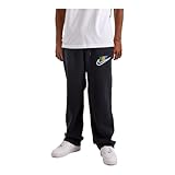 Nike Club Fleece Open-Hem Pants (FZ0775-010, Black) Size Medium