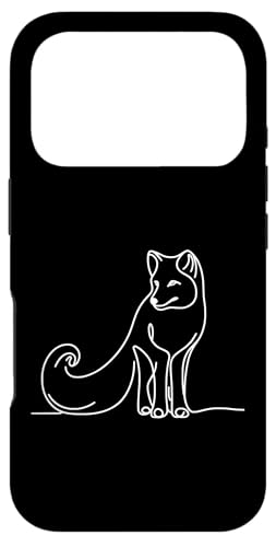Arctic Fox Fox Line Art �M���ރA�[�g �����w�� �X�}�z�P�[�X iPhone 17 Pro �p