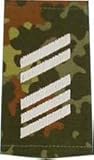 1 Paar Bundeswehr Rangabzeichen Flecktarn/Silber Rangschlaufe Rangschlaufen Abzeichen Schlaufe verschiedene Dienstgrade (Oberstabsgefreiter)
