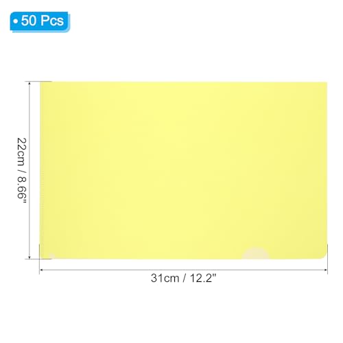 Pochette plastique A4 jaune transparent pour dossier de bureau et classement de document