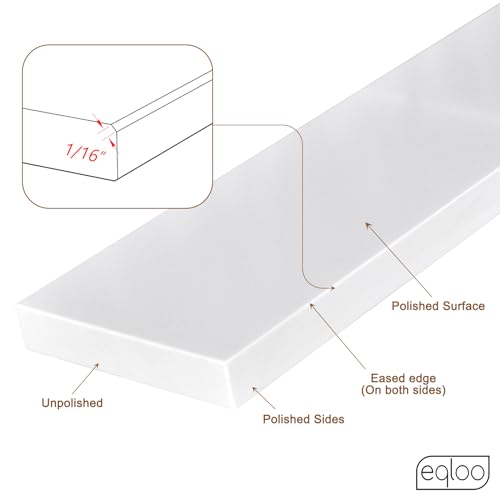 Eqloo 21 Inch Solid White Sidesplash, 1-Piece Bathroom Vanity Sidesplash thumb #2