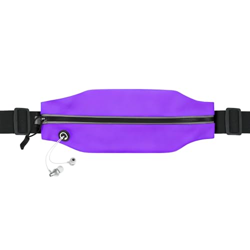 Image of Running Belt Fanny Pack Men and Women Slim Running Bag Money Belt | Lightweight，Waterproof Soft Material，Adjustable Elasticated Belt，Reflective Strip，Running Essentials，Best Gifts