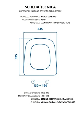 Copriwater Dedicato per IDEAL STANDARD AERO Legno