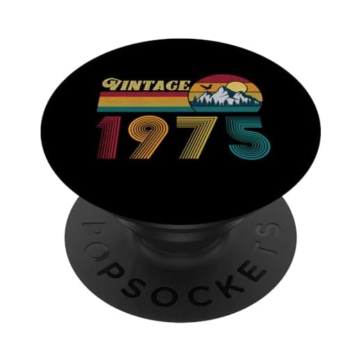 Regalo de 48 cumpleaños, 48 años, para hombres y mujeres, retro, vintage, 1975 PopSockets PopGrip Intercambiable