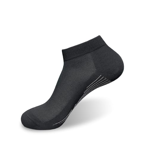 Low Cut Cotton Sock Solid Black Ankle Sock Soft Cotton Blend Sweat Proof for Daily Wear and Athletic Solid Color Style for Men's Gift Packaging 8 in 1 Easy Carrying US Size: 6-9