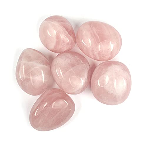 Image of Reiki Crystal Products Natural Rose Quartz Brazilian Tumble Stone Raw Rough Stones for Reiki Healing and Crystal Healing Tumbled Stone (Color : Pink)