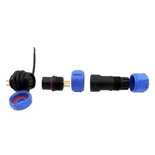Conector SP13 estanco de 2 pines impermeable IP68 para conexiones seguras, pack de 10 unidades 2