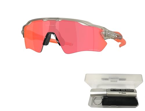 Oakley OO9208 Sunglasses Bundle: OO 9208 RADAR EV PATH 9208F8 Matte Grey Ink/Prizm Trail Torch Policarbonate Standard and Eyewear Cleaning Kit2
