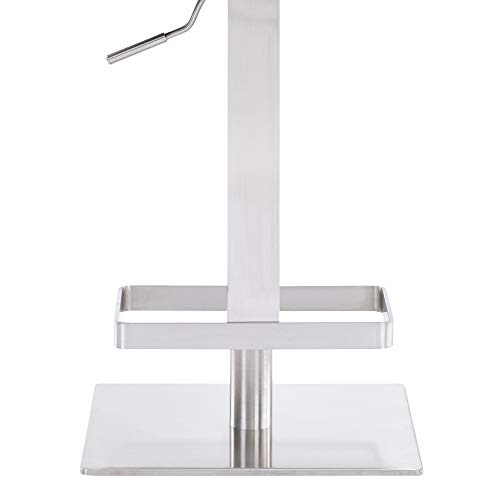 Kaylee Bar Stool, Brushed Stainless Steel #TOP6