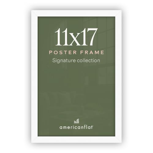 Americanflat 11x17 Picture Frame - Engineered Wood - White
