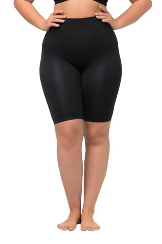 Ulla Popken Damen Knielang Hose, Schwarz (Schwarz 10), 50/52 EU