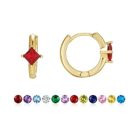 Gold Earrings for Women Trendy Emerald Birthstone Earrings Dainty Small Gold Huggie Hoop Earrings 14k Gold Plated Earrings Cubic Zirconia Earrings Birthday Gifts for Women Gold Jewelry Cover