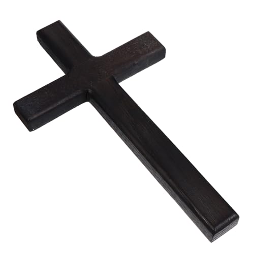 Cruz de madera ligera SHINEOFI para decorar paredes sin riesgo de caídas