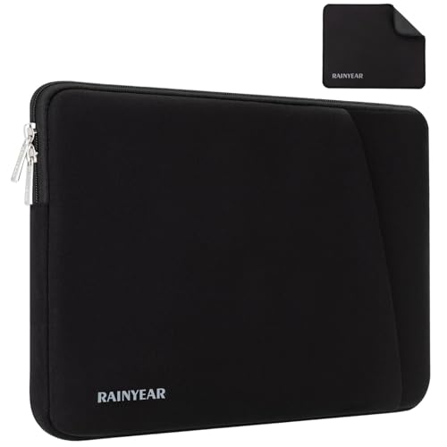 RAINYEAR Funda para portátil de 13 Pulgadas para Macbook Air 2025-2022 de 13,6 Pulgadas M4 M3 M2, Funda Simple para Macbook Pro M4 M3 M2 M1 de 14 Pulgadas, Negro