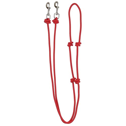 Showman 8\' Knotted Durable Nylon Barrel Reins (Red)