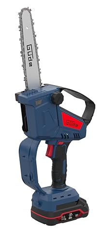 Güde Akku Minikettensäge GMK 18-201-05 (18 V, Brushless, automatische Kettenschmierung, werkzeugloses Kettenschnellspannsystem, Schnittlänge 130 mm, Ketten- & Schwertschutz, inkl. Akku & Ladegerät)
