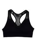 Maidenform girls Maidenform Girls' Seamless Racerback Sports Training Bra, Black Mesh Back, Small US