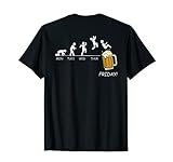 バックプリント フライデー エボリューション ウィークリー カレンダー ビール付き Tシャツ