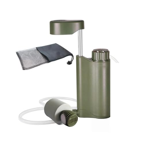 de filtro de agua para camping, filtro de agua de bolsillo, bomba de mano de 6 grados, filtro de agua para camping, supervivencia, purificador de agua ligero de 0,01 μm, filtro portátil, bomba