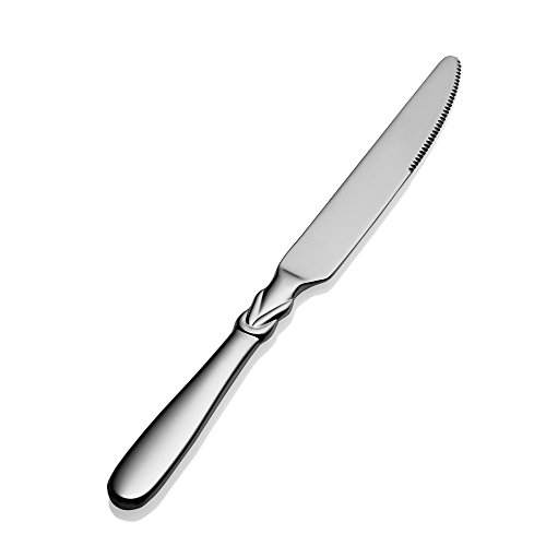 Bon Chef S2312 Stainless Steel 18/8 Forever Solid Handle European Dinner Knife, 9-27/32" Length (Pack of 12)