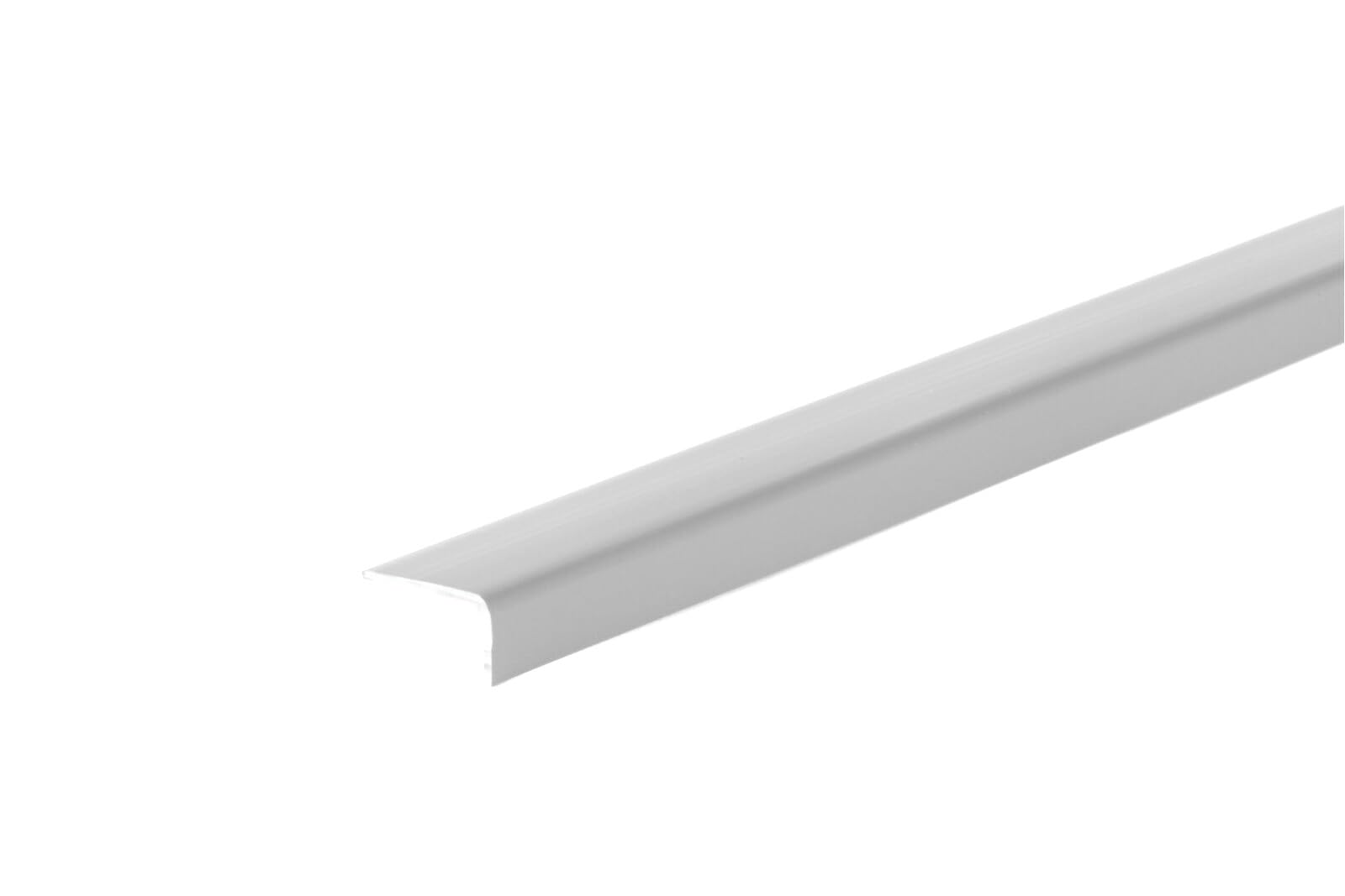 UNEQUAL Light Grey 2.5 Meter (98.42inch) Plastic PVC Corner 90° Angle Wall Corner Guard Edge Protector TMW Profiles (20x10 mm)