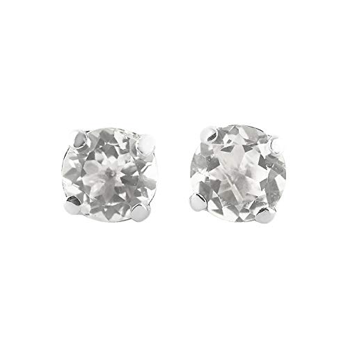 Starborn Faceted Danburite Post Earrings in Sterling Silver