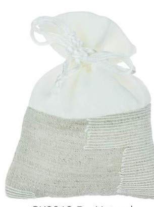 f.caruso Set 10 sacchettini portaconfetti cm 10x10, segnaposto confettata, bomboniera, Nascita, Battesimo, Nozze (ck8063/10) (Naturale)