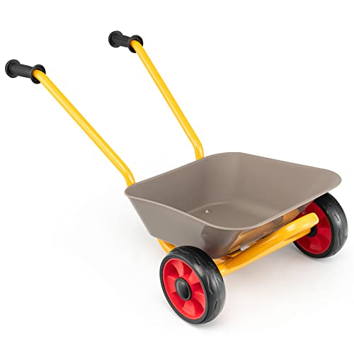 GOPLUS Carro de Arena para Niños , 20KG 10L Carretilla Niño, Carretilla Jardin, Carro de Juguete al Aire Libre para Niños y Niñas, 76x39x34.5cm Cover