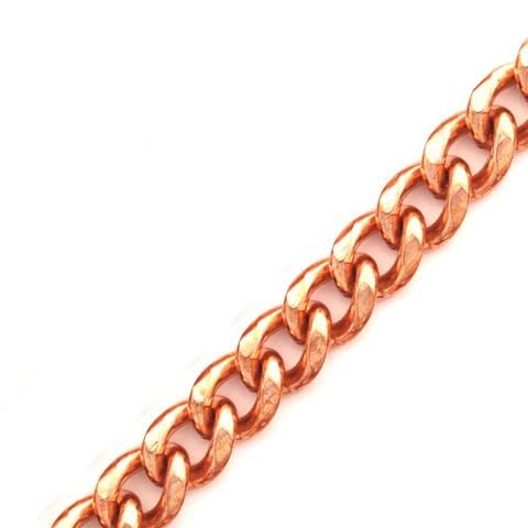 Pure Copper Cuban Link Necklace Heavy Solid Jewelry Chain 24" For Men and Women3