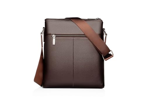 Weixier — Bolsa tiracolo masculina de couro de poliuretano,Preto， Medium