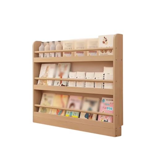 WUMLTIMH Estantería para Libros Estante de Almacenamiento de Libros Estrecho, Expositor de Libros montado en el Suelo y en la Pared, Organizador para Libros y revistas para niños pequeños