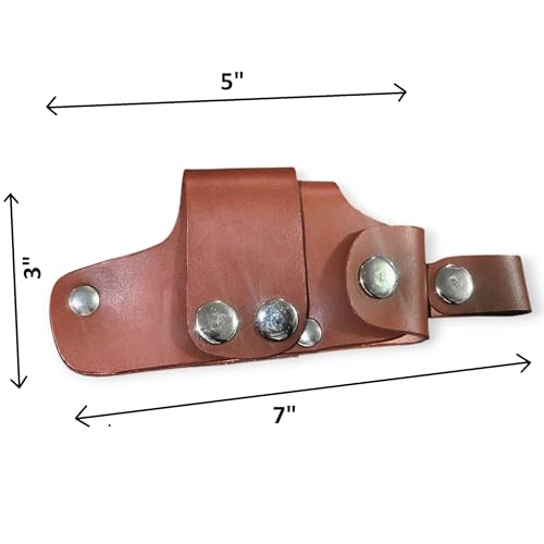 110 Knife Buck Leather Sheath | 3.75 Inch Blade (Brown) by Generic - Image 2