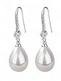 Tivleed Pearl Earrings, Pearl Drop Earrings, Dangle Earrings for Women, Hypoallergenic Bridal Wedding Jewellery Gift, Anniversary Birthday Special Occasion Present