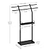 YATINEY Free Standing Towel Rack, Taller Blanket Rack for Bathroom, Floor Towel Holder Stand with Weighted Base, 4-Tier Towel Blanket Storage, for Living Room, Balcony, Black CJ20BB