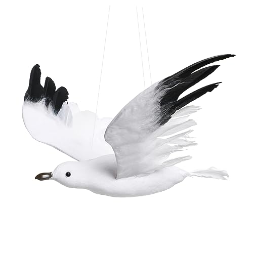 VINTORKY 4 Piezas De Adornos Colgantes Realistas En Forma De Gaviota Artificiales Y De Espuma para Decoración del Hogar Modelo De Gaviota para Árboles Macetas Y Balcones.