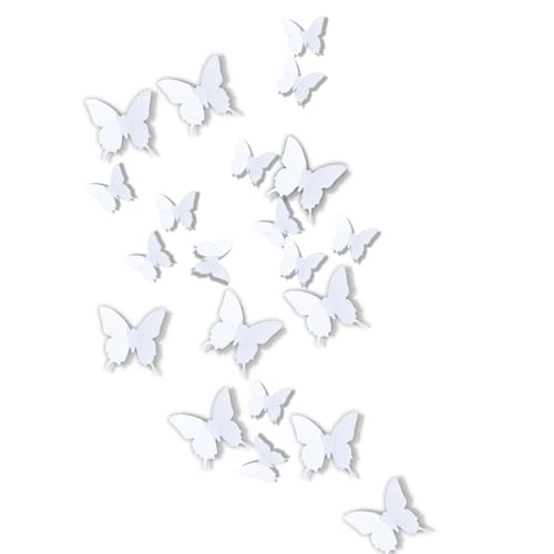 WeKen 24PCS 3D Butterfly Wall Decal Removable Stickers
