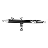 Generic Mini-Mal-Airbrush-Pistole, Externe Einstellung, 0,3 Mm Spritzpistole für Farbmalerei, T-Shirts, Breites Anwendungsspektrum, 20 Cc/40 Cc (Aluminium 2)