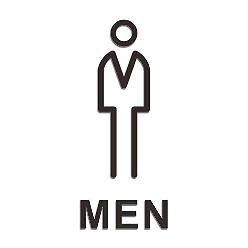 Cartel 3D brillante creativo hueco para hombre y mujer, para la puerta del inodoro, para el baño, para el baño, para el cuarto de baño, para la puerta, para el hotel, negro, Hombre Cover
