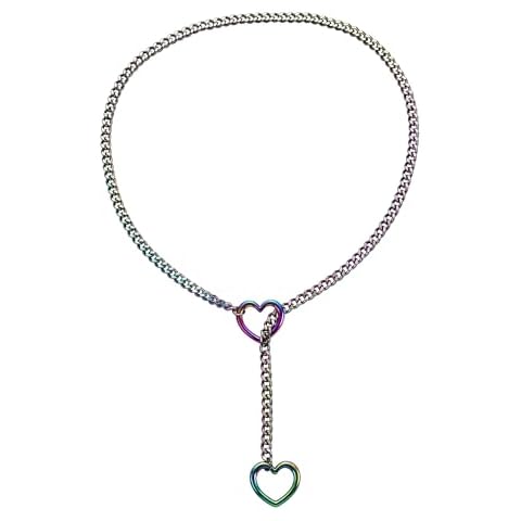 Qitian Adjustable Heart O-ring Lariat Necklace Cover