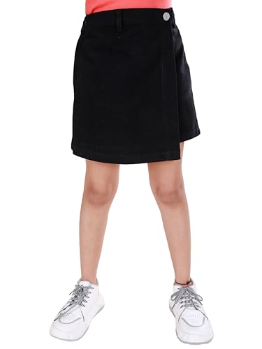 Image of KiddoPanti Girls Denim Over Lap Shorts