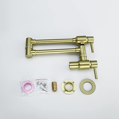 Grifo de cocina de latón giratorio 360 con brazos oscilantes plegables 3