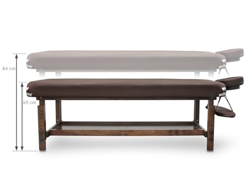 Table de Massage Fixe en Bois avec Appui-TĂȘte,Marron â Image 5