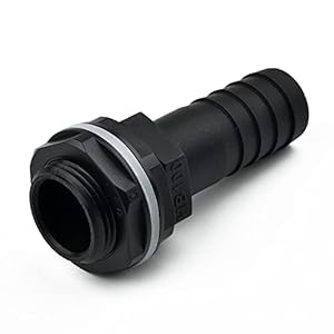 Flow Drain Connector, Slang onderdelen connector, Water Butt/tank 1″ Overflow Connector Met Moer & Washer Past 1″ Overflow Pipe, Tuin, Tank fittingen