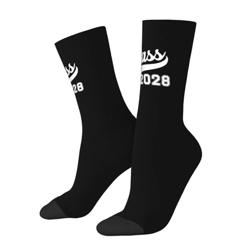 Class Of 2028 Graduation High School College Senior Moisture Wicking Crew Socks Athletic Half Calf Socks Unisex Novelty Design Comfortable Breathable62