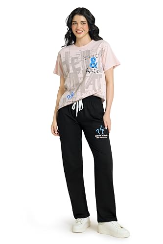 Image of ZEYO Night Suit for Women's Printed Night Dress of Top and Pyjama