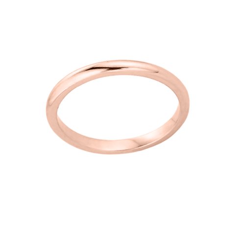 High Polish 14k Rose Gold Baby Ring