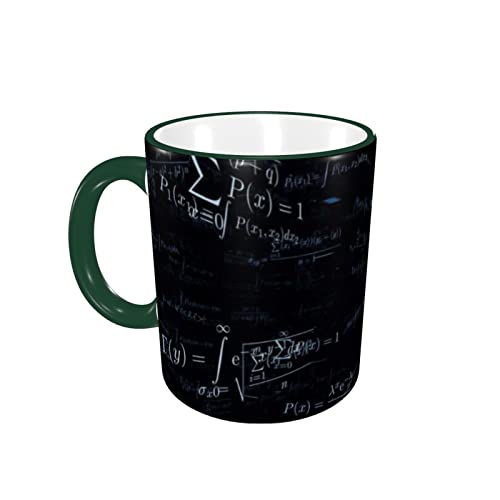 ZHONGHAO Taza, Tazas de café de cerámica de la ecuación matemática, tazas de la manera-11 oz/330 ml