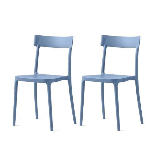 Connubia, 2 sillas Argo Polipropileno Sky Blue Opaco