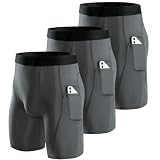 Niksa Pantalones cortos de compresión para hombre, Small