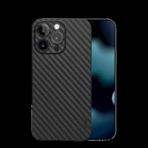 【Iphone14】超薄型カーボンファイバーレザーケース　ブラック Amazon.co.jp: JIASHM iPhone 14用 超薄型カーボンファイバーケース